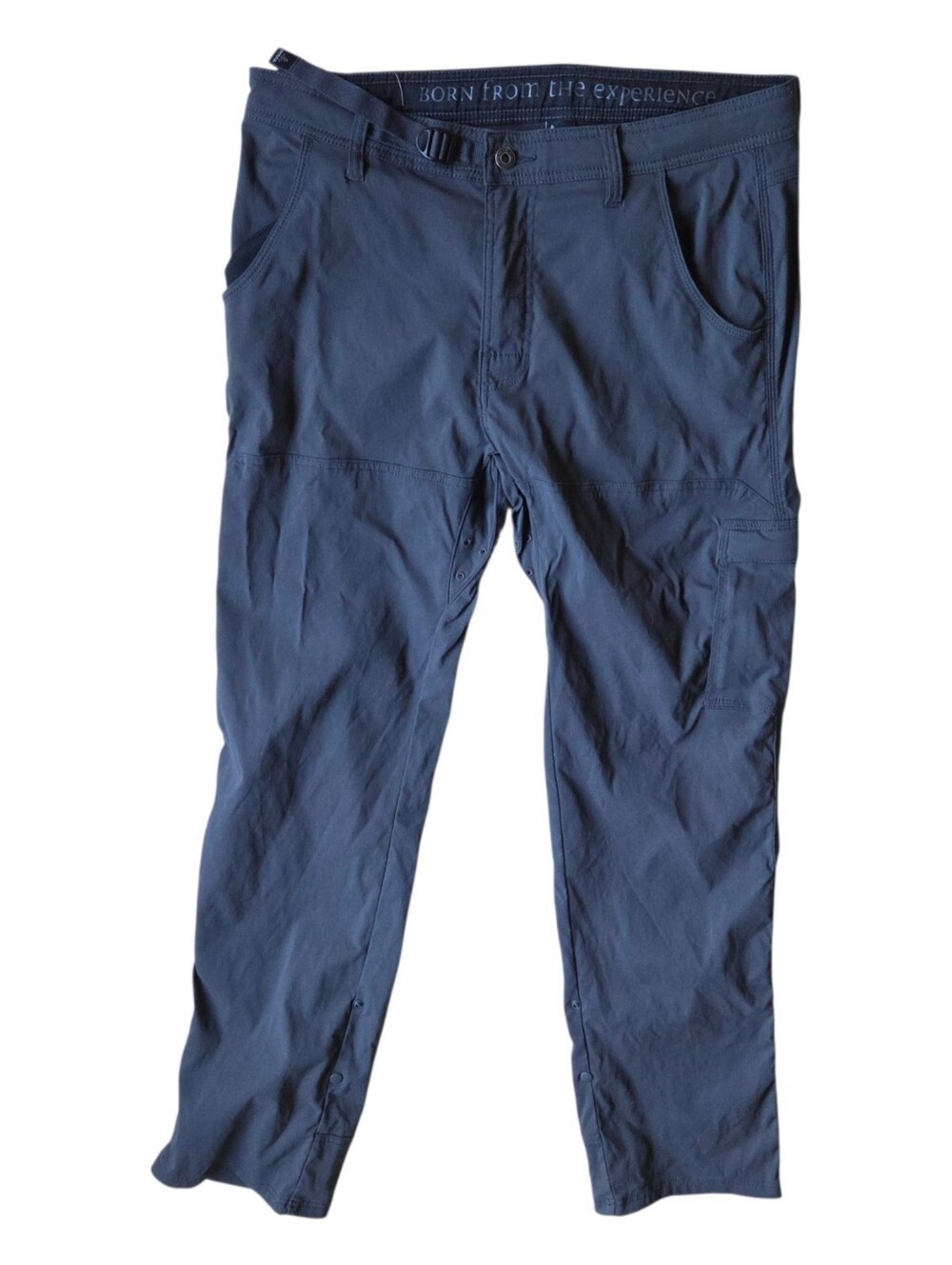 Prana Zion Stretch Pants Mens Charcoal Gray Hiking Cargo Pants Size 34x34